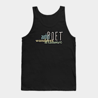 Author Poet Wanderer Dreamer Tank Top